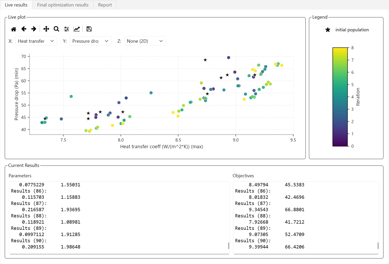 COMSOL MO live optimization