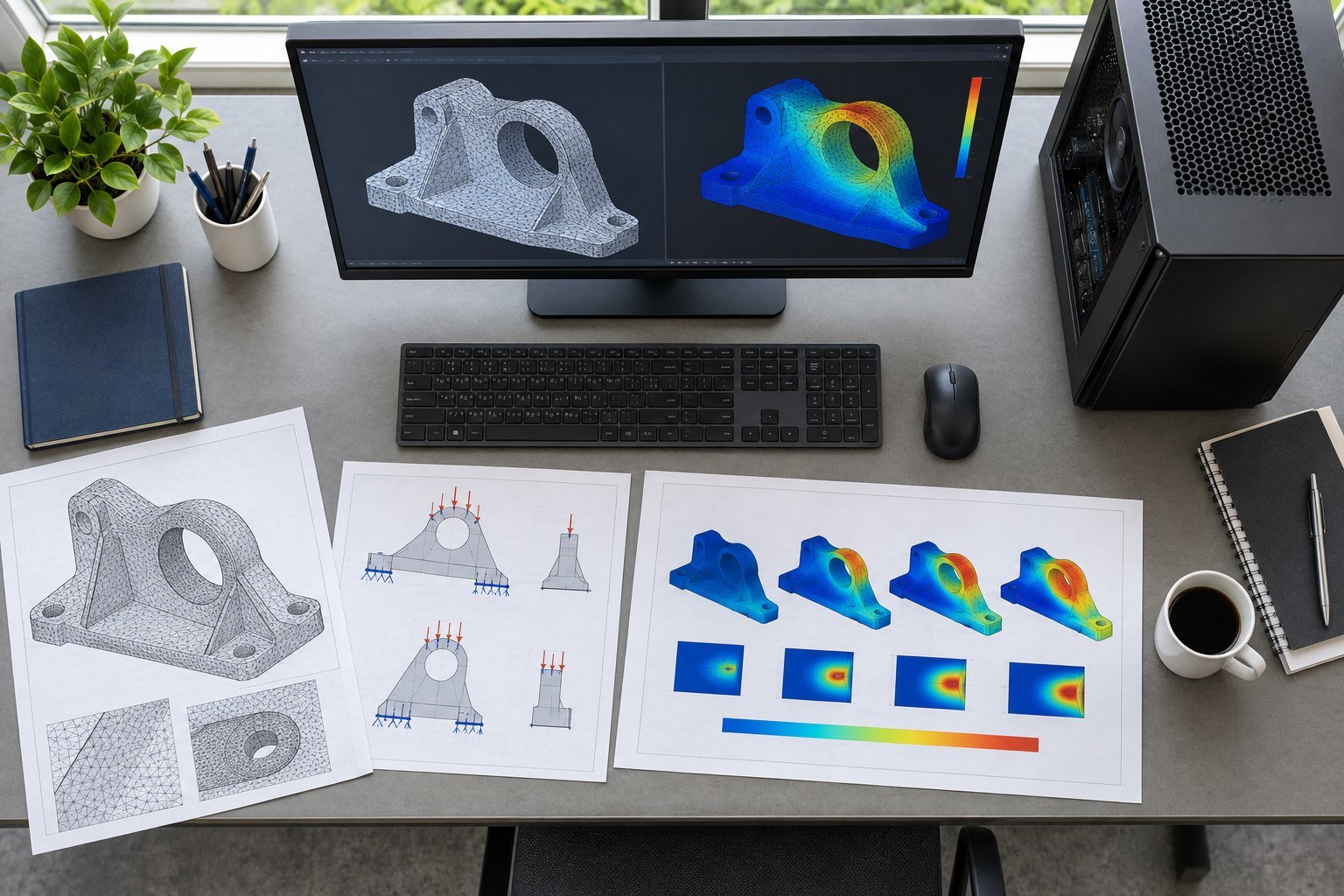 Boundary-aware transient simulation Engineer reviewing boundary-condition changes in a hybrid CFD surrogate workflow