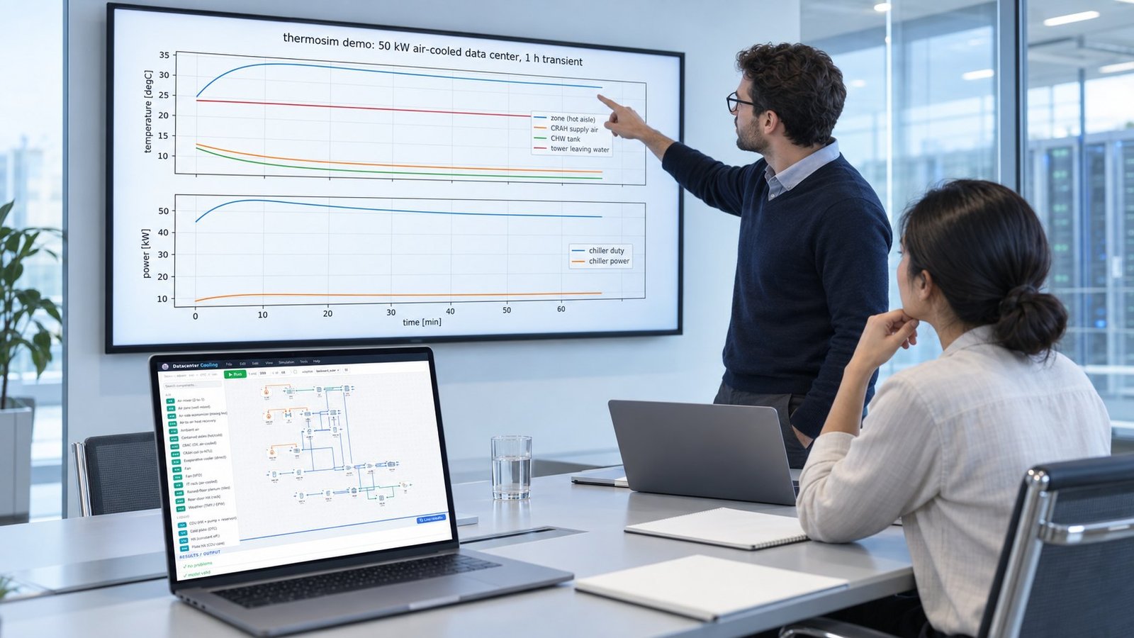 Cooling results review Reviewing transient cooling results before training a surrogate for tropical data center cooling