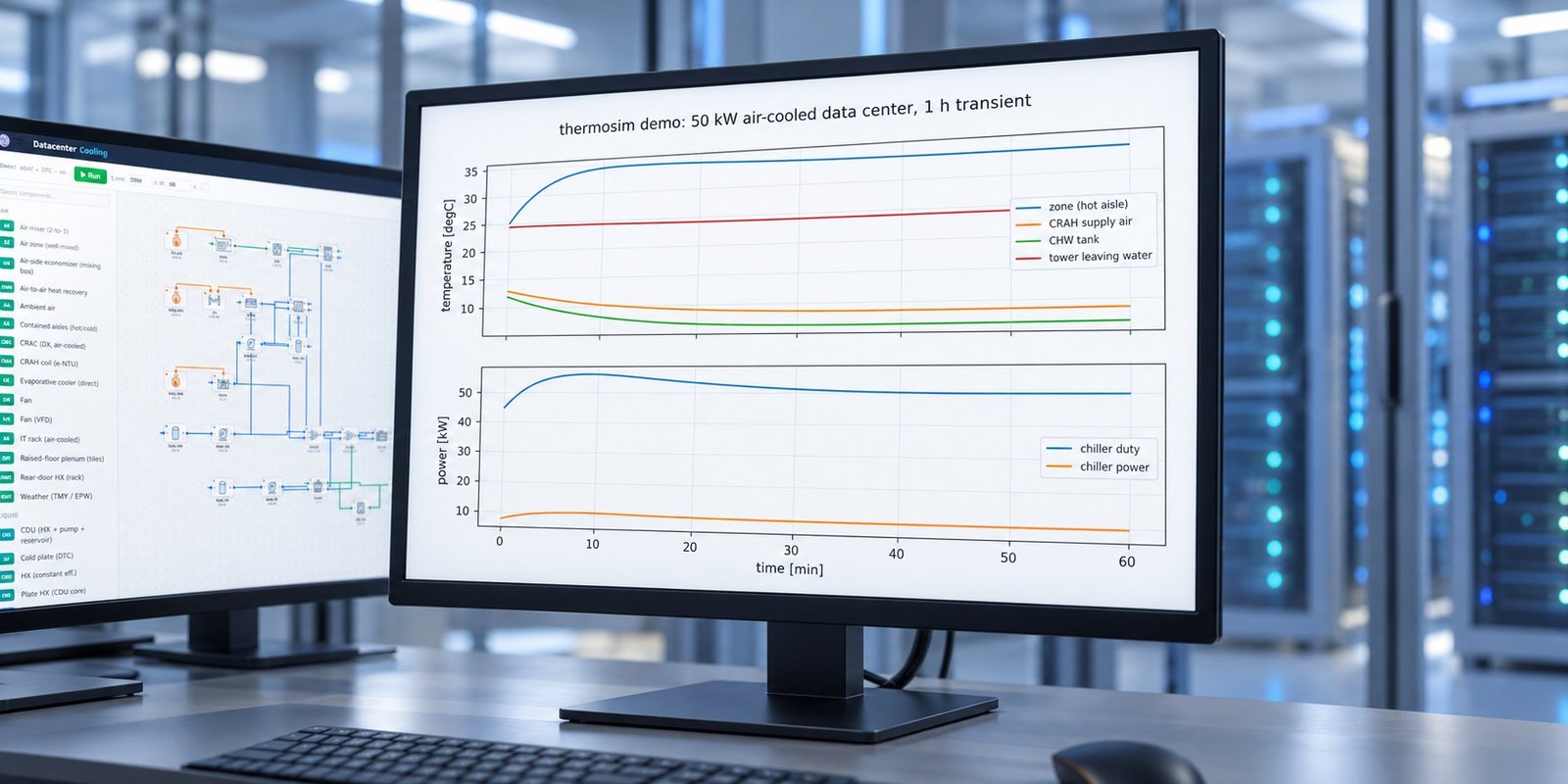 Technical plot of coolant quality effects on data center cooling