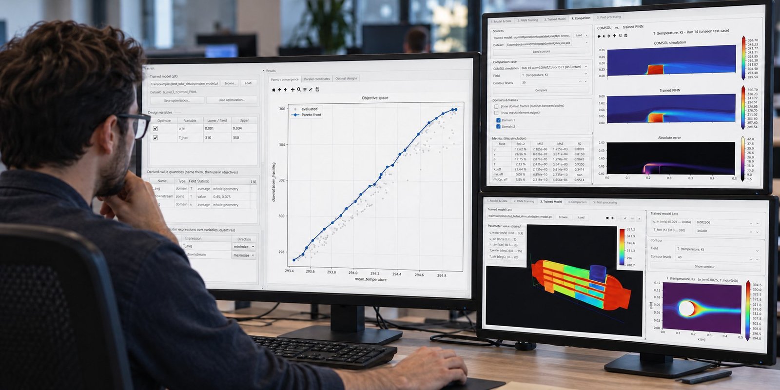 3D surrogate model thermal field on Multi Optimization software